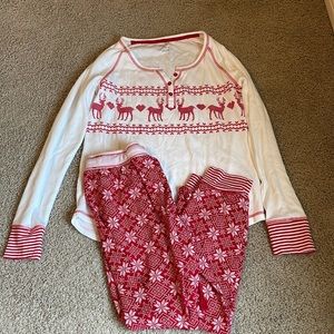Christmas Pajamas red fair isle